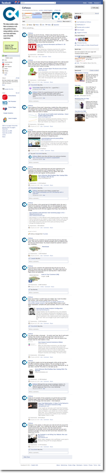 screenshot: short ecommerce tips from the CxFocus Facebook Page